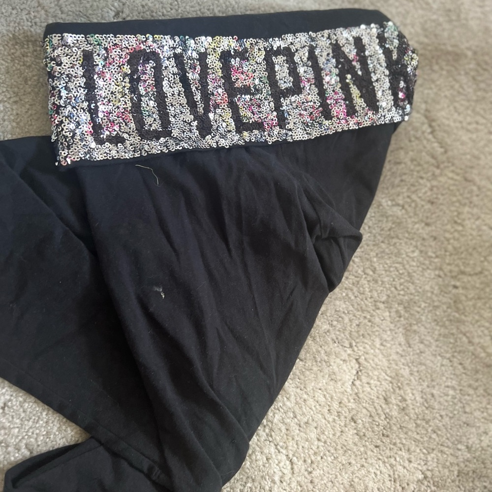 Sequin PINK Victoria’s Secret leggings